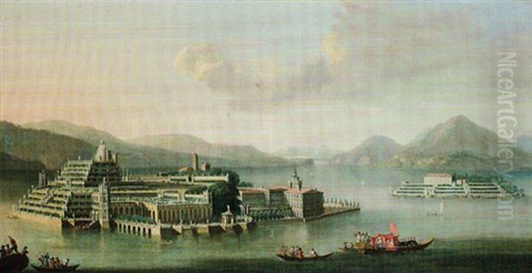 Isola Bella, Lake Maggiore Oil Painting by Antonio Joli