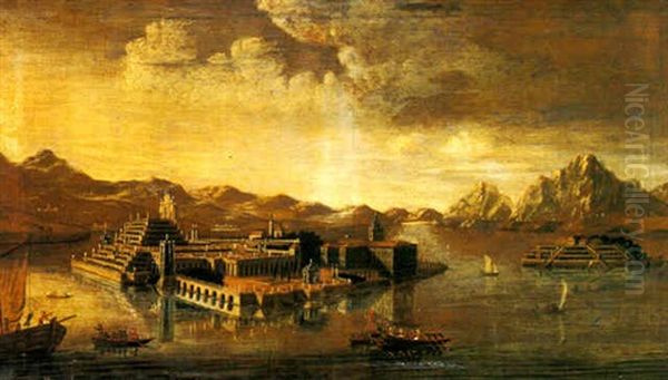 The Isola Bella On Lake Maggiore Oil Painting by Antonio Joli