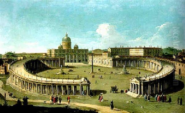 Saint Peter's, Rome Oil Painting by Antonio Joli