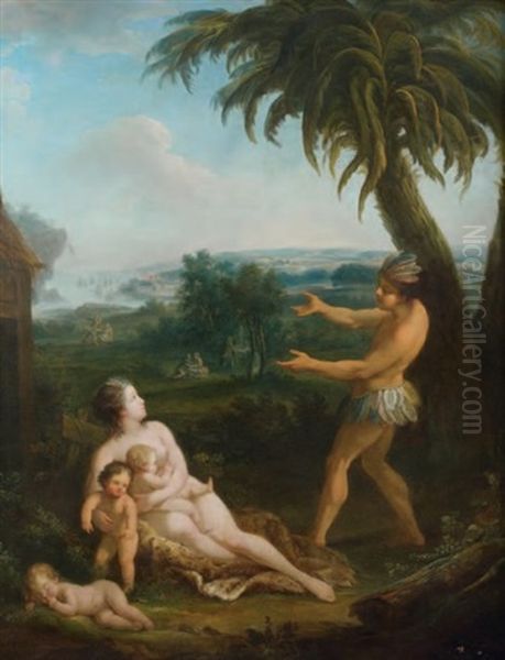 Allegorie De L'age D'or Oil Painting by Nicolas-Rene Jollain the Younger