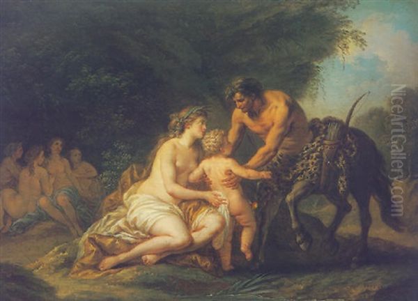 The Education Of Achilles Oil Painting by Nicolas-Rene Jollain the Younger