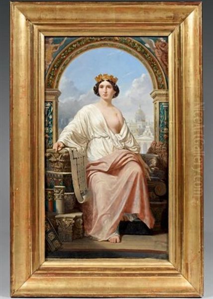 Allegorie De La Ville De Paris Oil Painting by Jules Pierre Jollivet