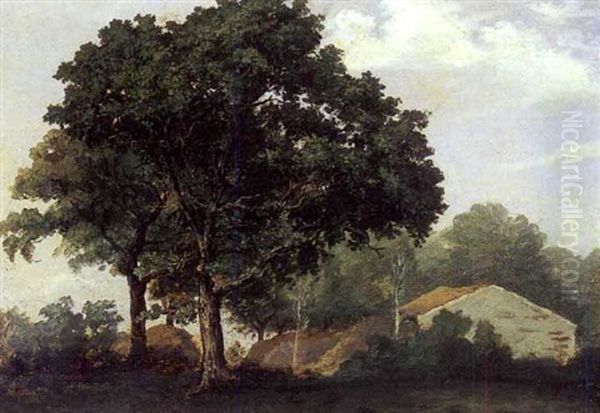 Paysage Des Environs De Pornic Oil Painting by Alex Victor Joly