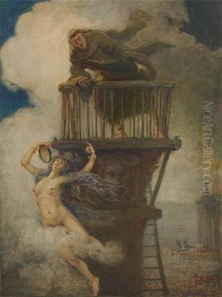 La Tentation Oil Painting by Frederic Jomouton