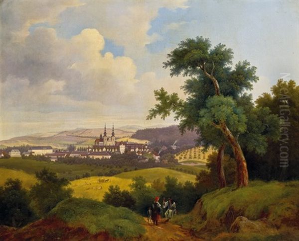 Zisterzienserkloster Und Basilika In Velehrad Oil Painting by Josef Jonas