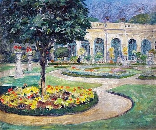 L'orangerie Oil Painting by Lucien-Hector Jonas