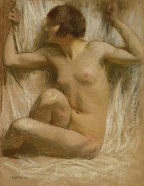 Studio Di Nudo Oil Painting by Augusto Bastianini