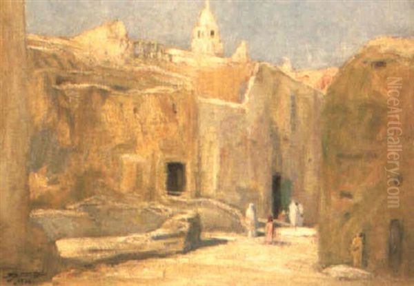 Le Muezzin A Bou-saada Oil Painting by Lucien-Hector Jonas