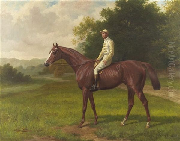 The Derby Winner Sainfoin With Jockey Up Oil Painting by Adrian Jones