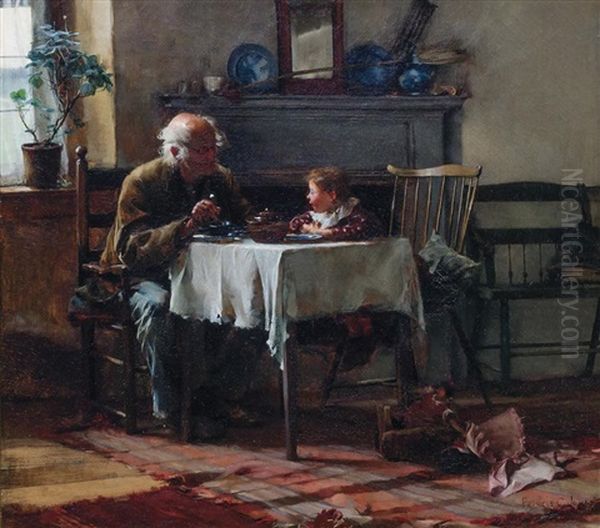 Exchanging Confidences Oil Painting by Francis Coates Jones