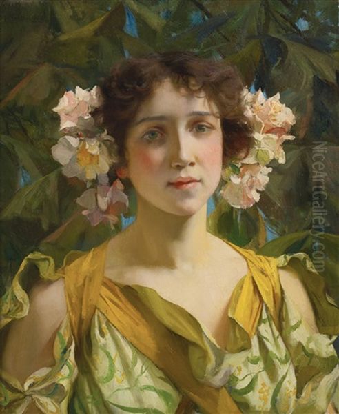 Springtime Oil Painting by Francis Coates Jones