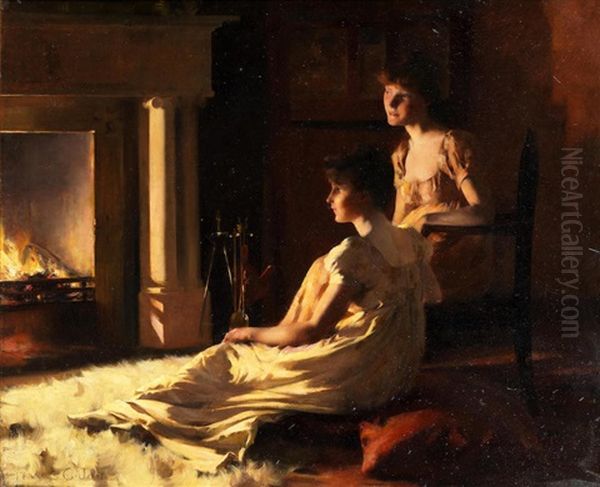 By The Fireside Oil Painting by Francis Coates Jones