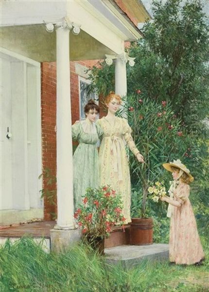 A Gift Of Flowers Oil Painting by Francis Coates Jones