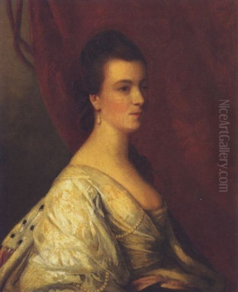 Portrait Of Maria, Countess Of Waldegrave, Afterwards Duchess Of Gloucester Oil Painting by Francis Coates Jones