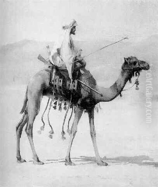 Portrait Of Mohemmed Khalifa On A Camel Oil Painting by Francis Coates Jones