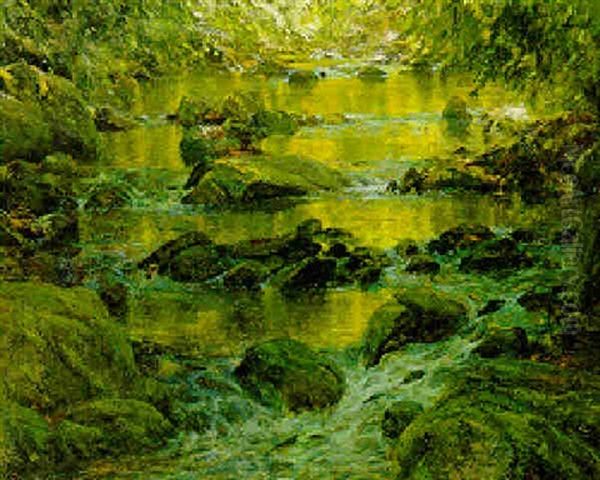 Pond And Rocks Oil Painting by Francis Coates Jones