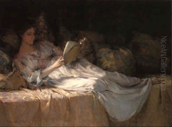 A Quiet Time Oil Painting by Francis Coates Jones