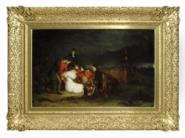 The Burial Of Sir John Moore After Corunna Oil Painting by George Jones