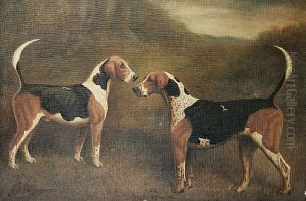 Forger And Foreman, Hounds Of The North Staffordshire Hunt Oil Painting by Herbert H. St. John Jones