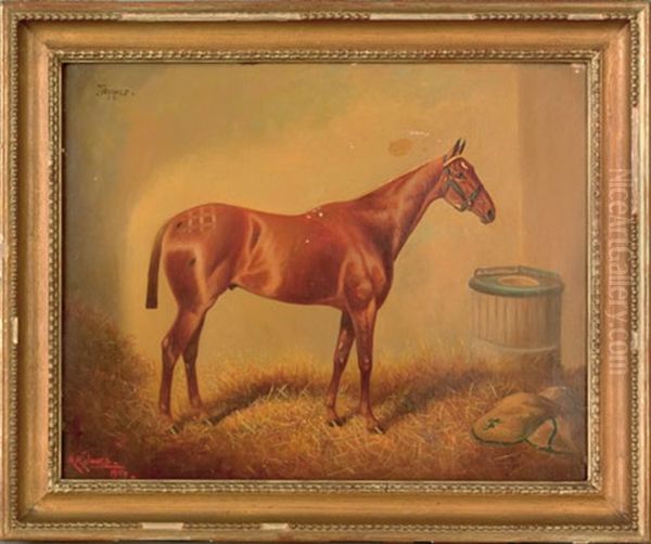 Horse Portrait Oil Painting by Herbert H. St. John Jones