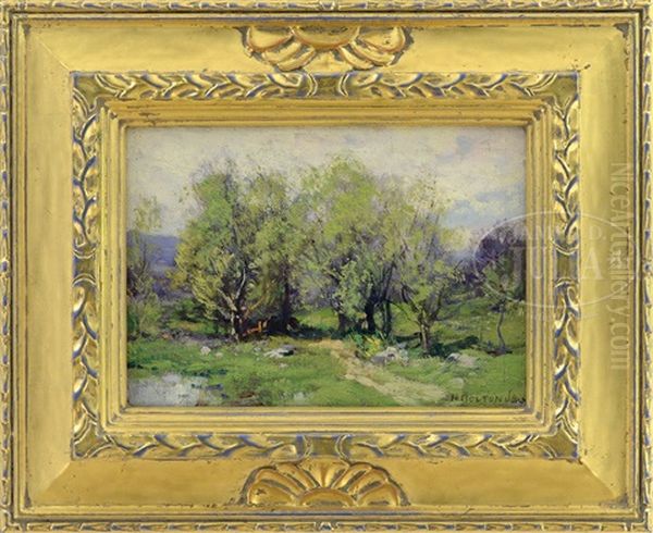 Spring Landscape Oil Painting by Hugh Bolton Jones