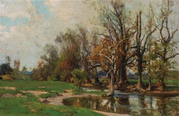 Fall Landscape Oil Painting by Hugh Bolton Jones