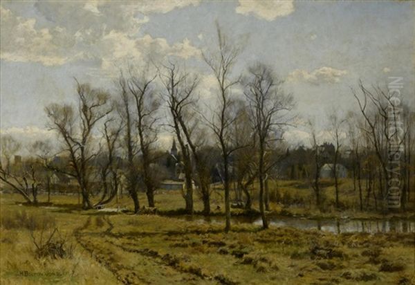 Spring Landscape Oil Painting by Hugh Bolton Jones