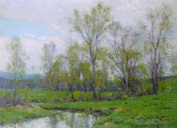 A Bend In The River Oil Painting by Hugh Bolton Jones