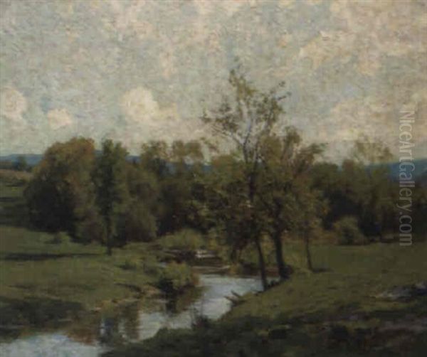 Stockbridge Oil Painting by Hugh Bolton Jones