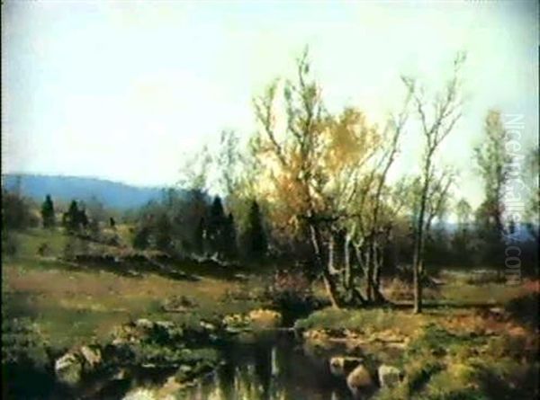 Quiet Stream Oil Painting by Hugh Bolton Jones