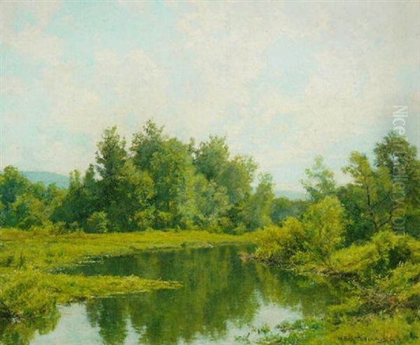 A Quiet Stream Oil Painting by Hugh Bolton Jones