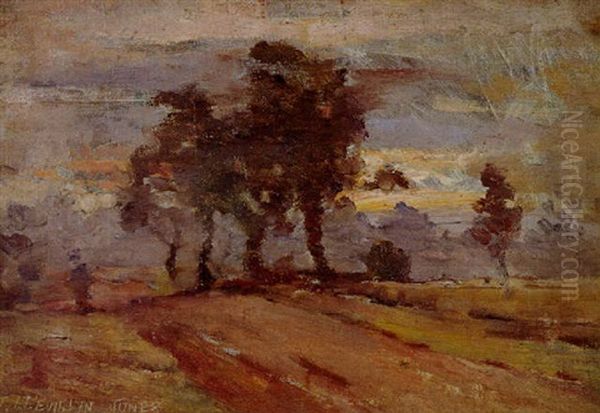 Country Road At Evening Oil Painting by John Llewellyn Jones