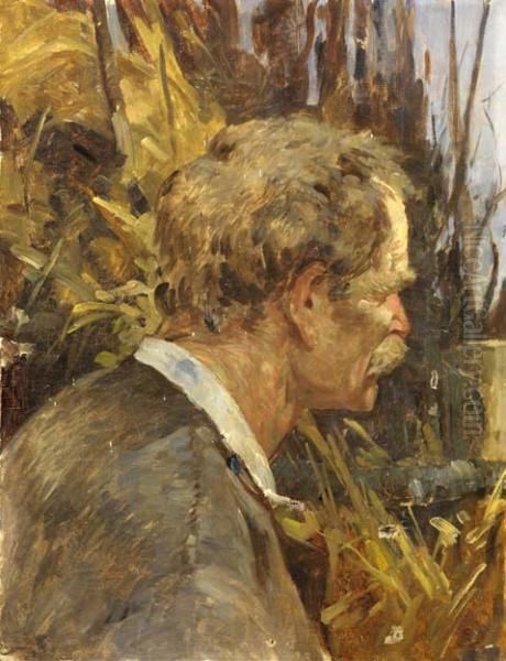 Portrait Dhomme Oil Painting by Jules Bastien-Lepage