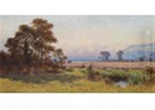 Pastoral Landscape Oil Painting by Josiah Clinton Jones