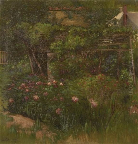 Corner Of My Garden Oil Painting by Leon Foster Jones