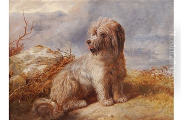 Terrier Oil Painting by Paul Jones