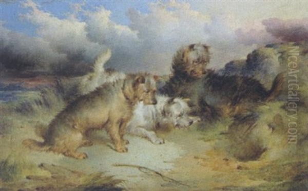 Jagende Hunde Oil Painting by Paul Jones