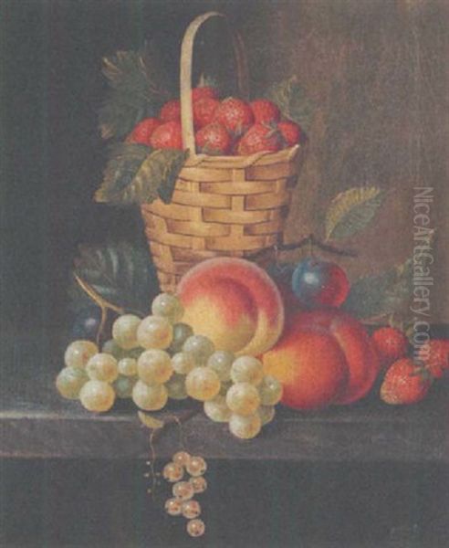 Still Life Of Fruit Oil Painting by William Jones