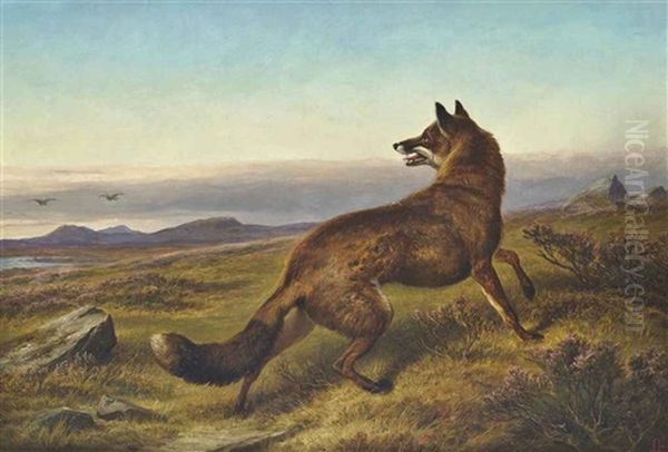 The Fox Oil Painting by Charles Jones