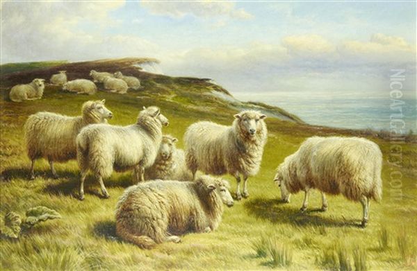 On The South Downs Oil Painting by Charles Jones