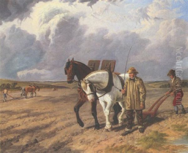 The Plough Oil Painting by Charles Jones