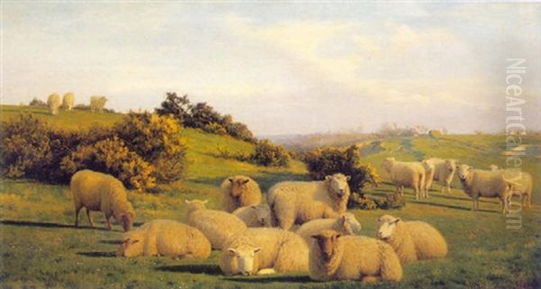 Summer Pastures Oil Painting by Charles Jones