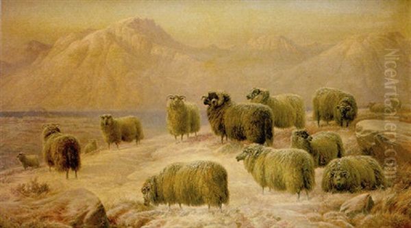 Invierno En Los Highlands Oil Painting by Charles Jones