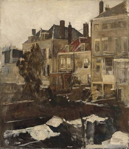 View From The Artists Studio On The Scheveningseweg, The Hague Oil Painting by Johan Antonie de Jonge