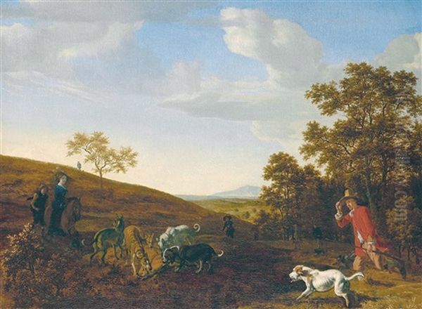 Rokavadaszat Oil Painting by Ludolf de Jongh