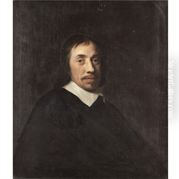 Portrait Of A Gentleman, Wearing Black Oil Painting by Ludolf de Jongh