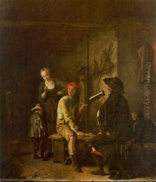 The Reprimand Oil Painting by Ludolf de Jongh