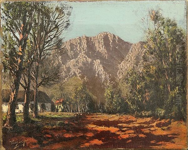 Mountain Landscape Oil Painting by Tinus de Jongh