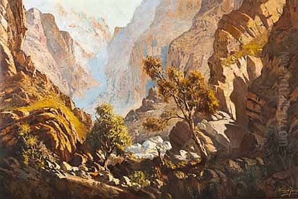 Meiringspoort Oil Painting by Tinus de Jongh