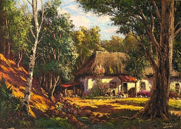 Cottage In The Woods by Tinus de Jongh